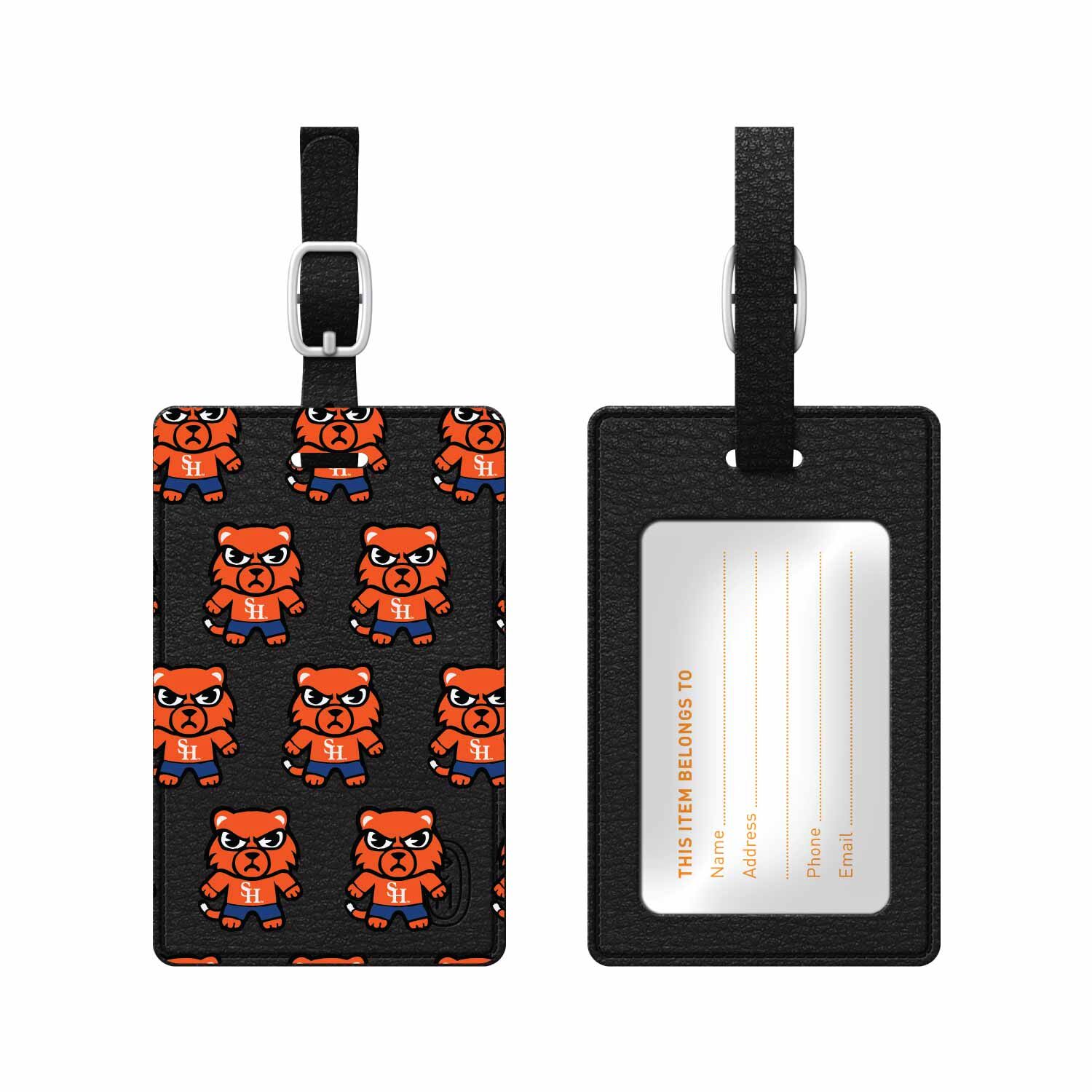 Black Sam Houston State Bearkats Mascot Tokyodachi Luggage Tag - Image 3