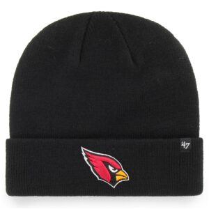 Men's '47 Black Arizona Cardinals Secondary Basic Cuffed Knit Hat