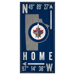 Winnipeg Jets 6'' x 12'' Team Coordinate Sign