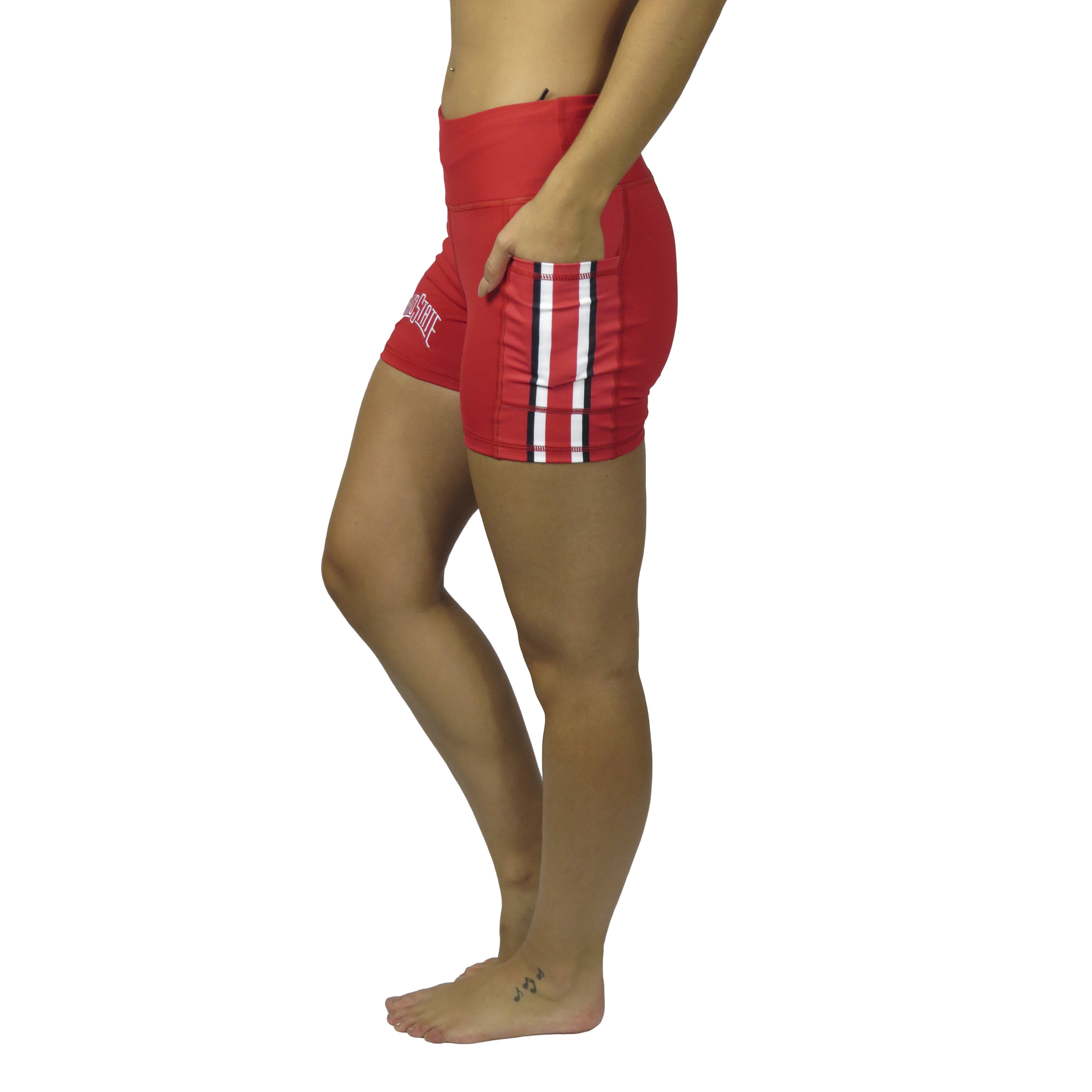 Women's Scarlet Ohio State Buckeyes Victory Pocket Shorts - Image 7