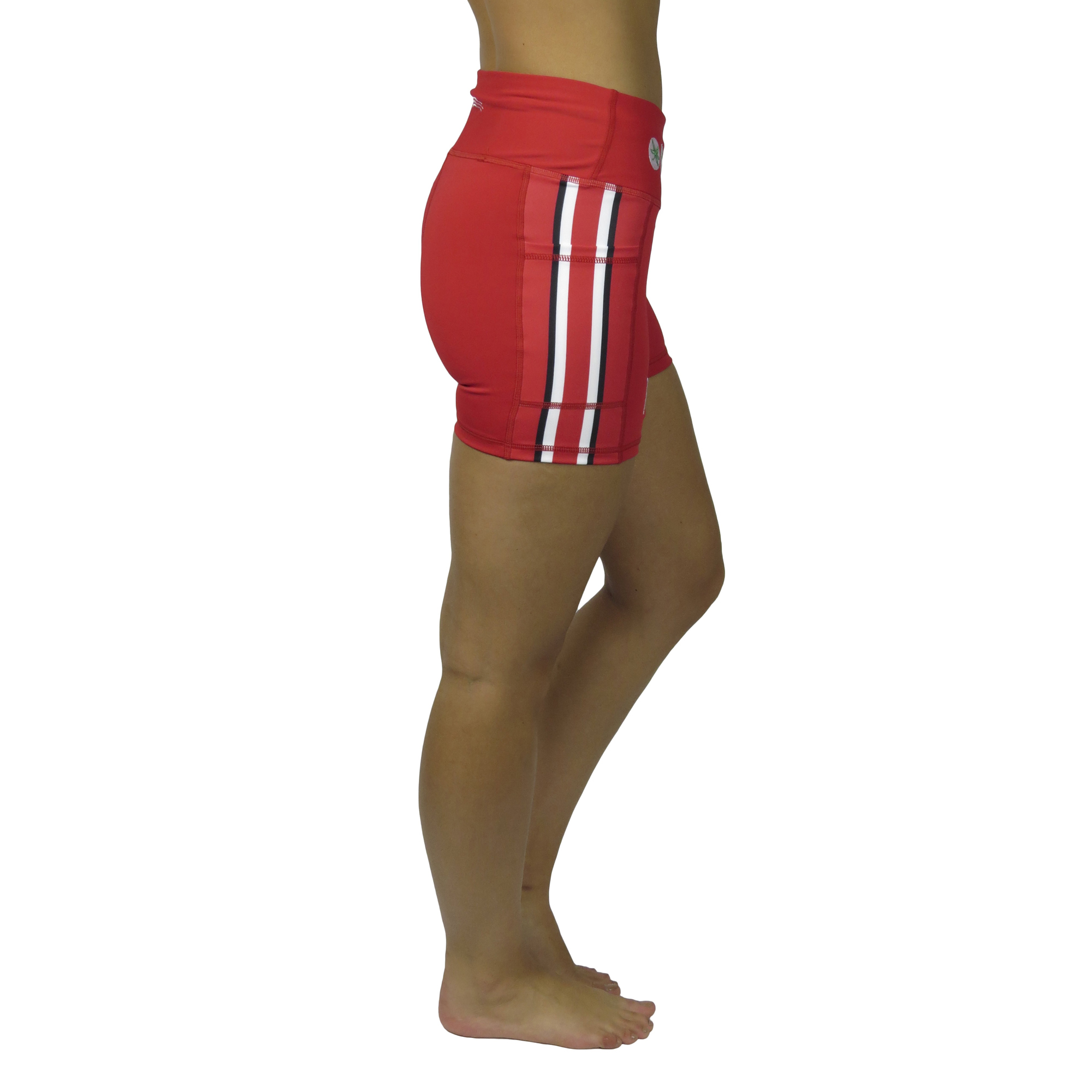 Women's Scarlet Ohio State Buckeyes Victory Pocket Shorts - Image 4