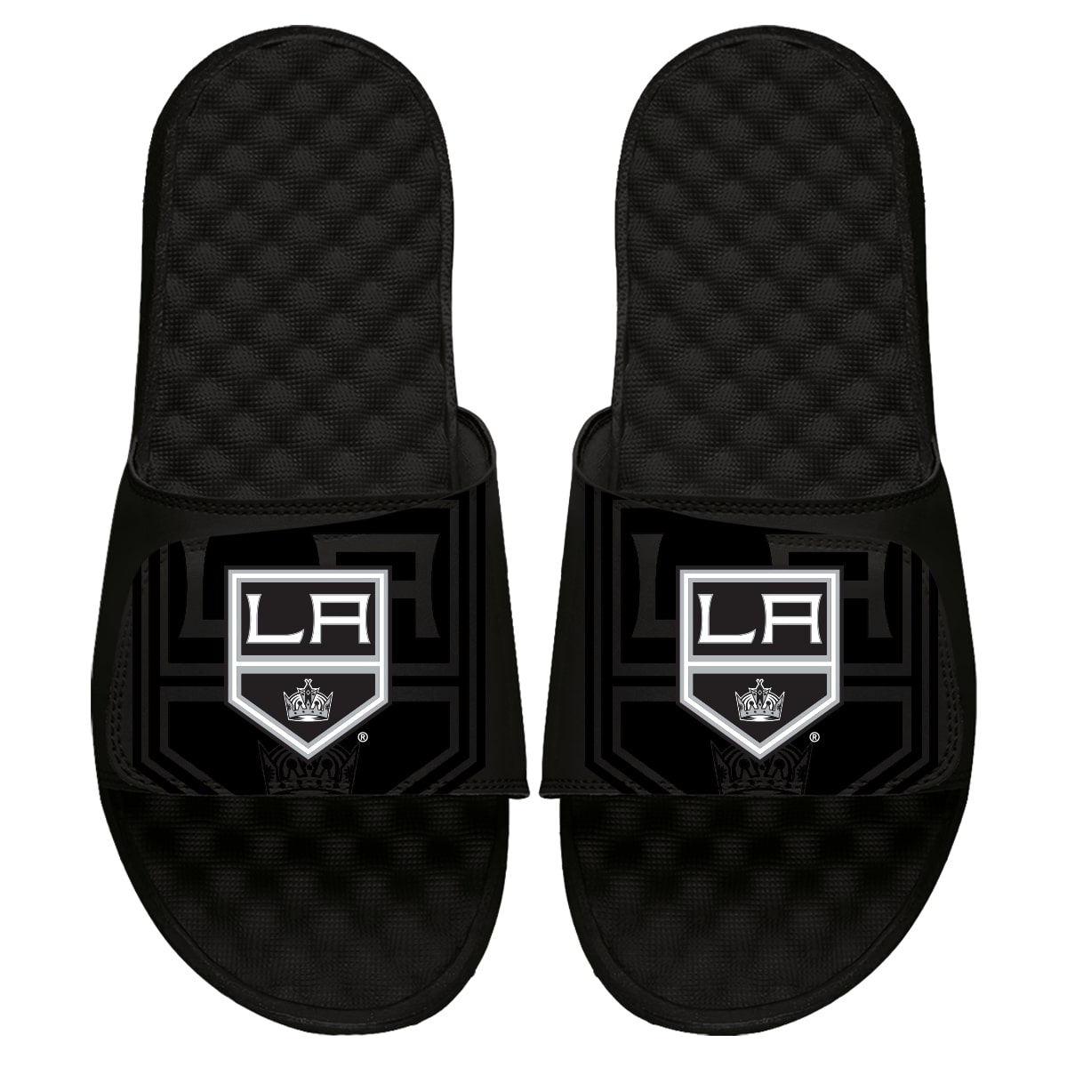 Men's ISlide Black Los Angeles Kings OT Slide Sandals