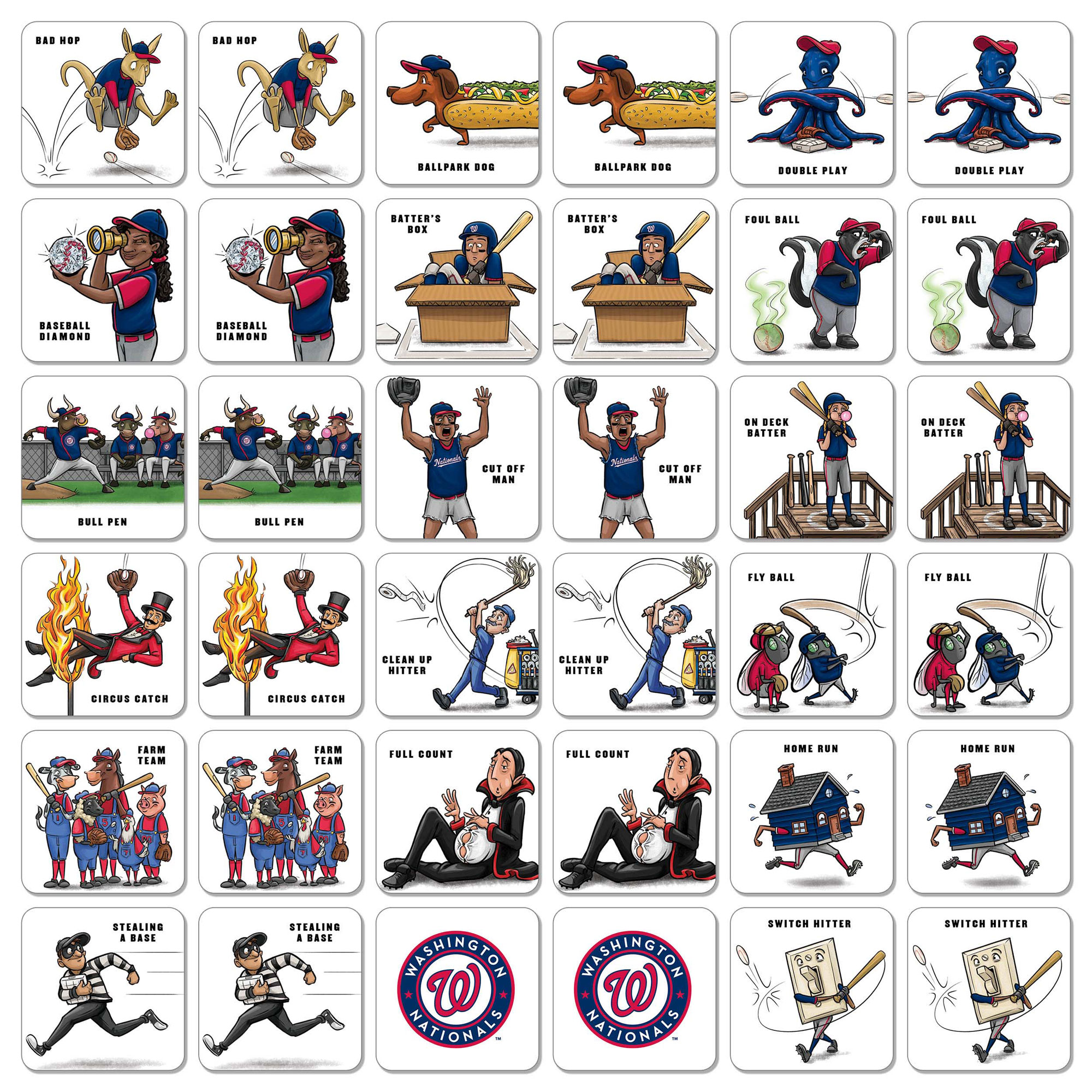 Washington Nationals Licensed Memory Match Game - Image 9