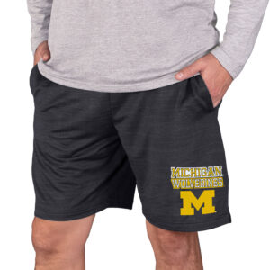 Men's Concepts Sport Charcoal Michigan Wolverines Bullseye Knit Jam Shorts