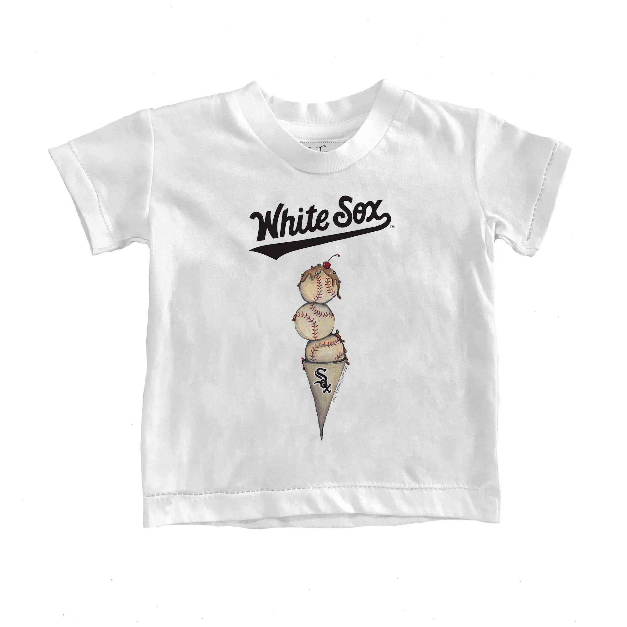 Youth Tiny Turnip White Chicago White Sox Triple Scoop T-Shirt