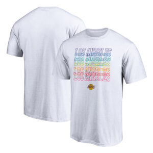Men's White Los Angeles Lakers Team City Pride T-Shirt