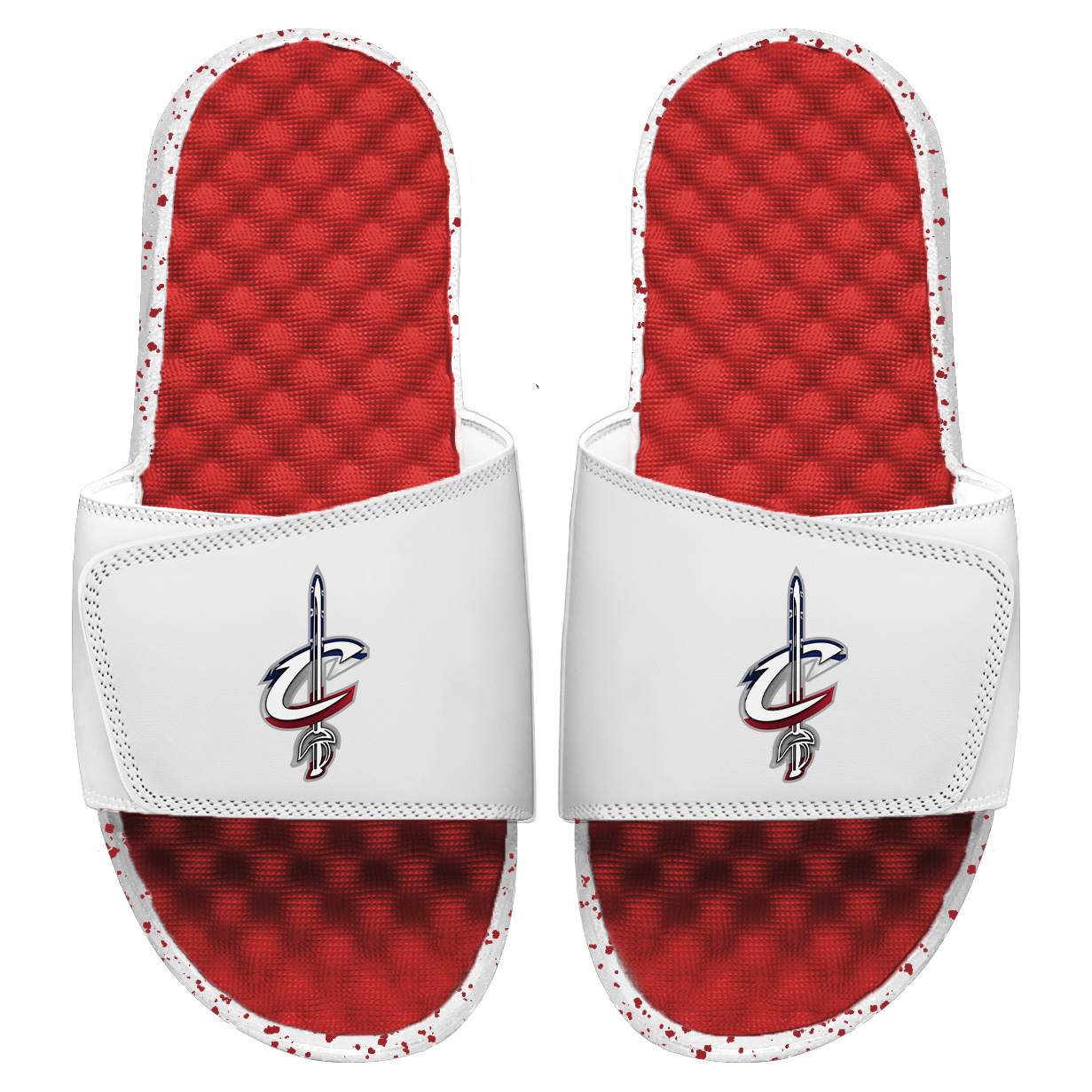 Men's ISlide Red/White Cleveland Cavaliers Americana Slide Sandals
