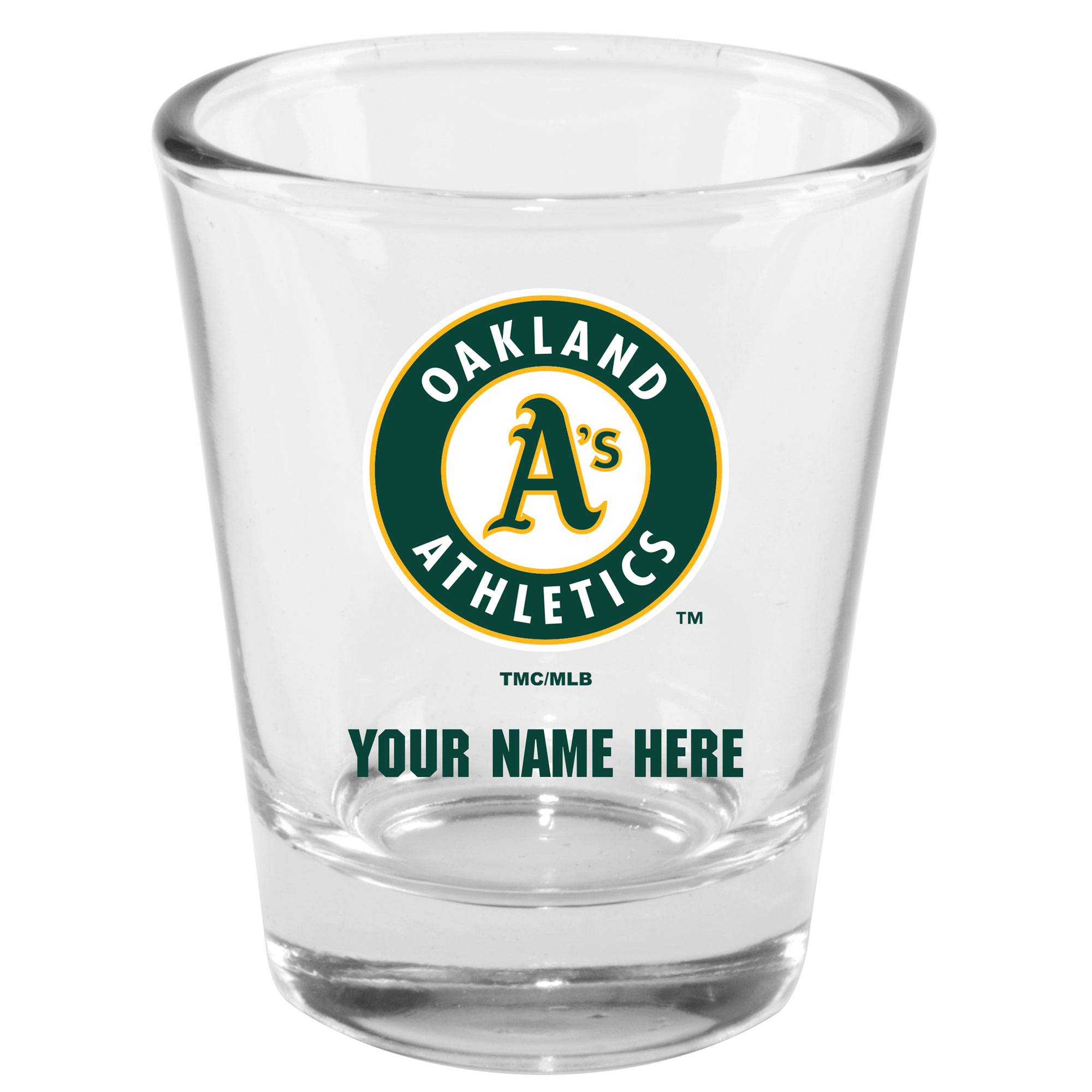 Oakland Athletics 2oz. Personalized Shot Glass