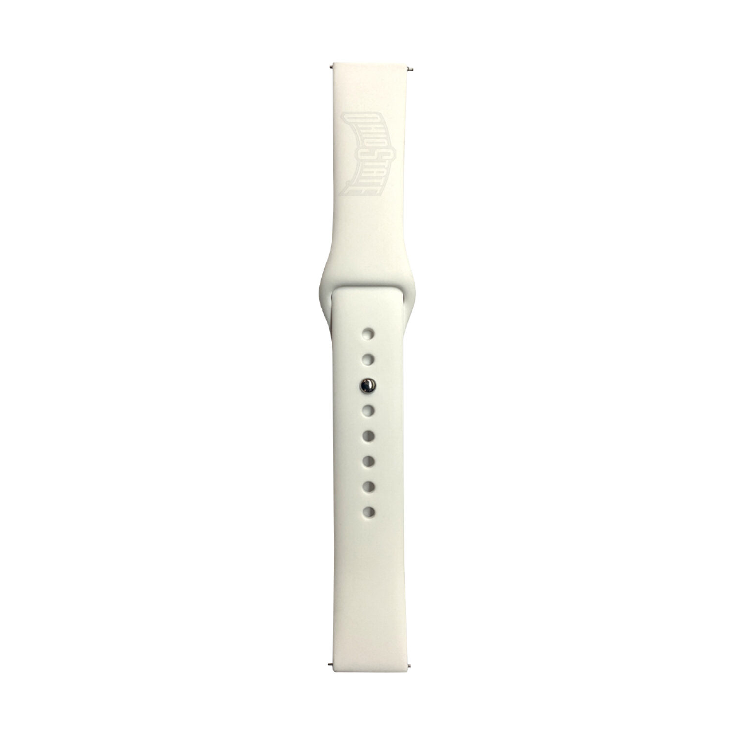 White Ohio State Buckeyes Samsung 22mm Watch Band