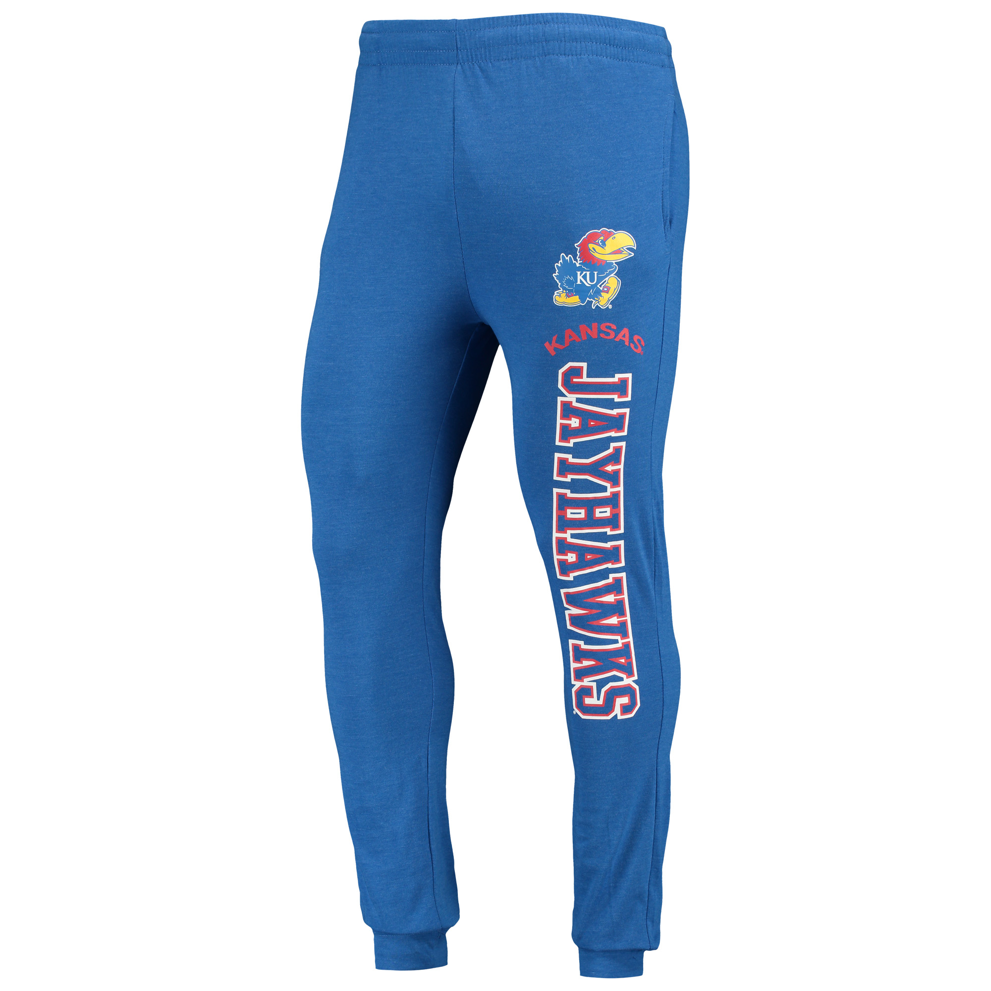 Men's Concepts Sport Royal/Heather Charcoal Kansas Jayhawks Meter Long Sleeve Hoodie T-Shirt & Jogger Pajama Set - Image 10