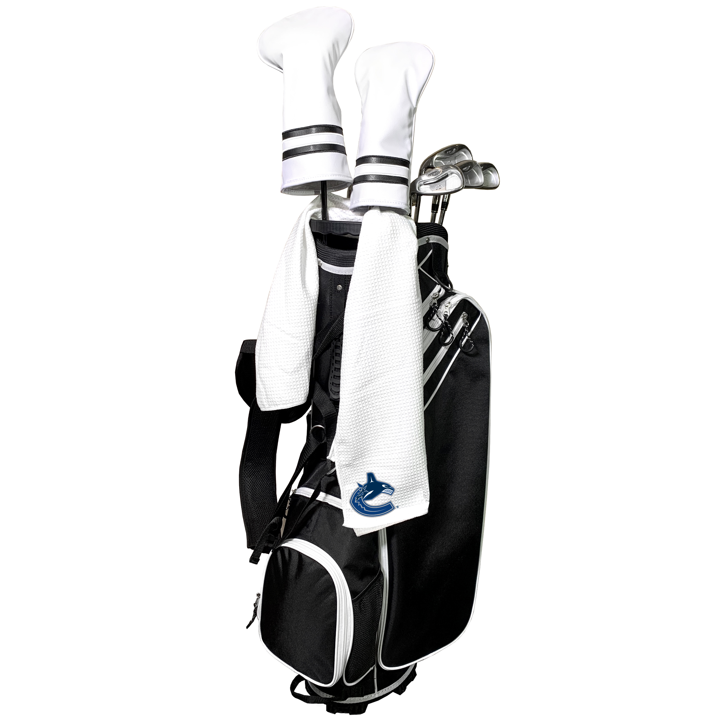 White Vancouver Canucks 16'' x 40'' Microfiber Golf Towel - Image 4