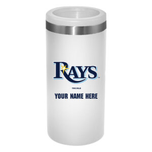 White Tampa Bay Rays 12oz. Personalized Slim Can Holder