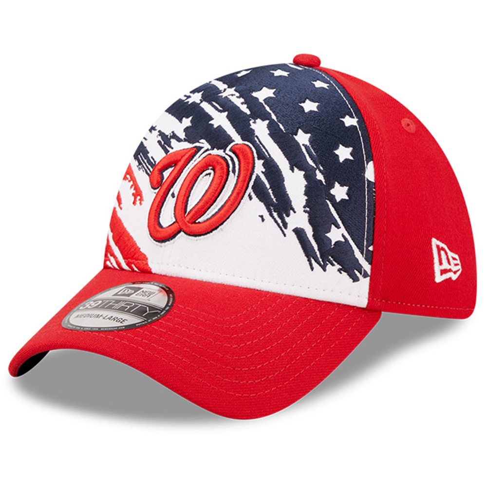 Men's New Era Red Washington Nationals 2022 4th of July 39THIRTY Flex Hat - Image 2