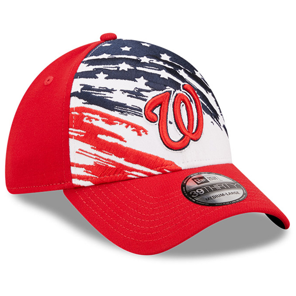 Men's New Era Red Washington Nationals 2022 4th of July 39THIRTY Flex Hat - Image 4