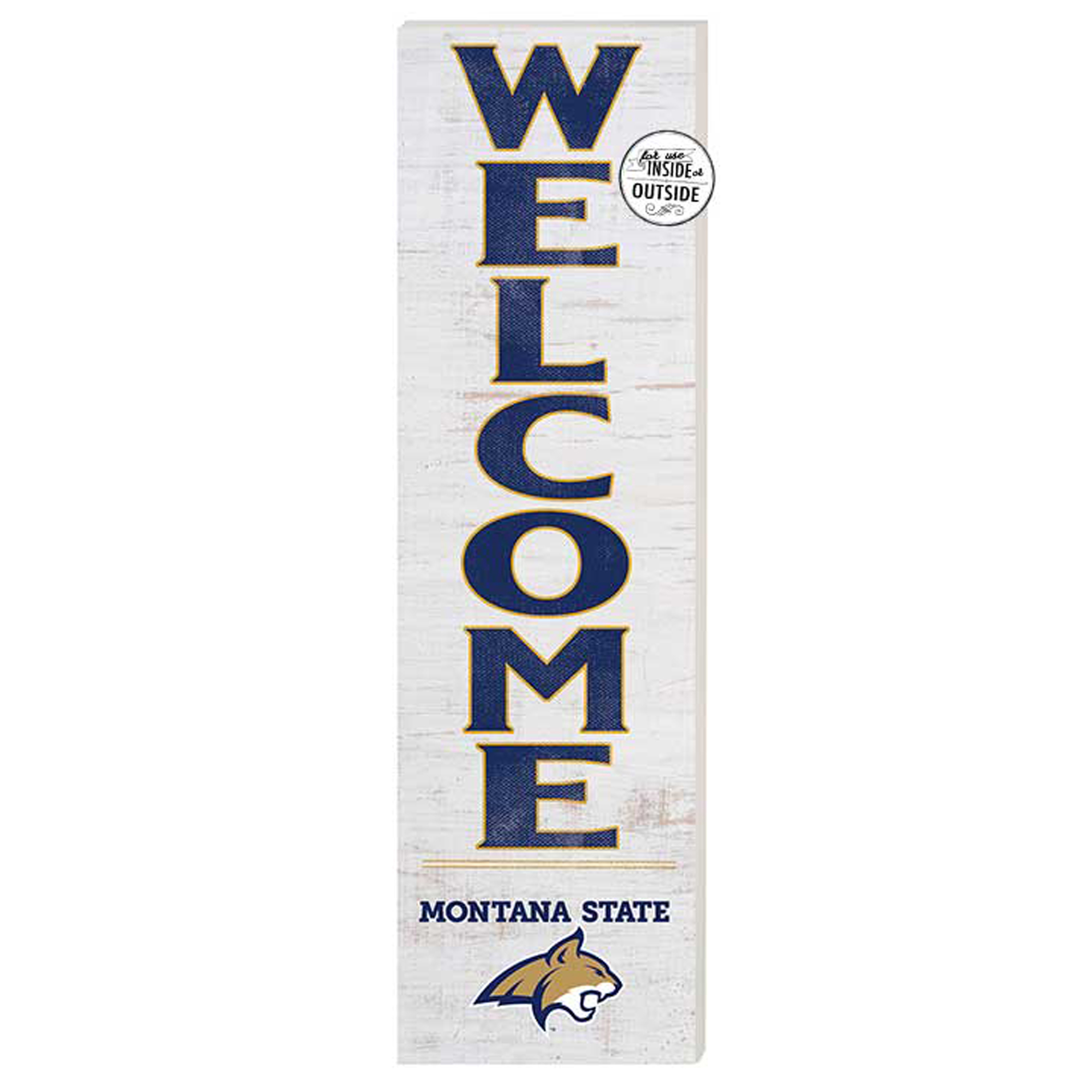 White Montana State Bobcats 10'' x 35'' Indoor/Outdoor Welcome Sign