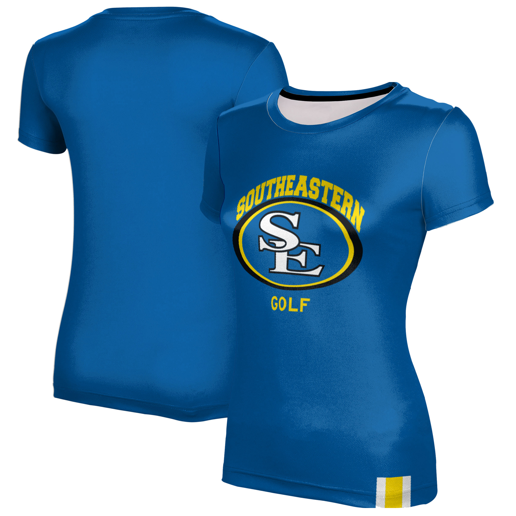 Women's Blue Southeastern Oklahoma State Savage Storm Golf T-Shirt - Image 2
