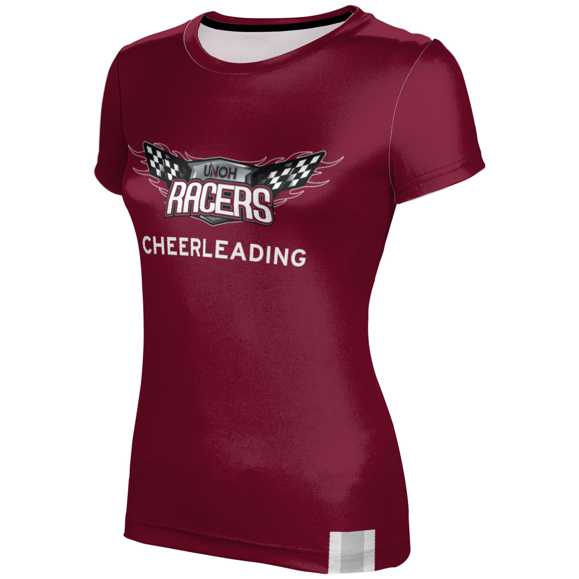 Women's Burgundy Northwestern Ohio Racers Cheerleading T-Shirt - Image 9