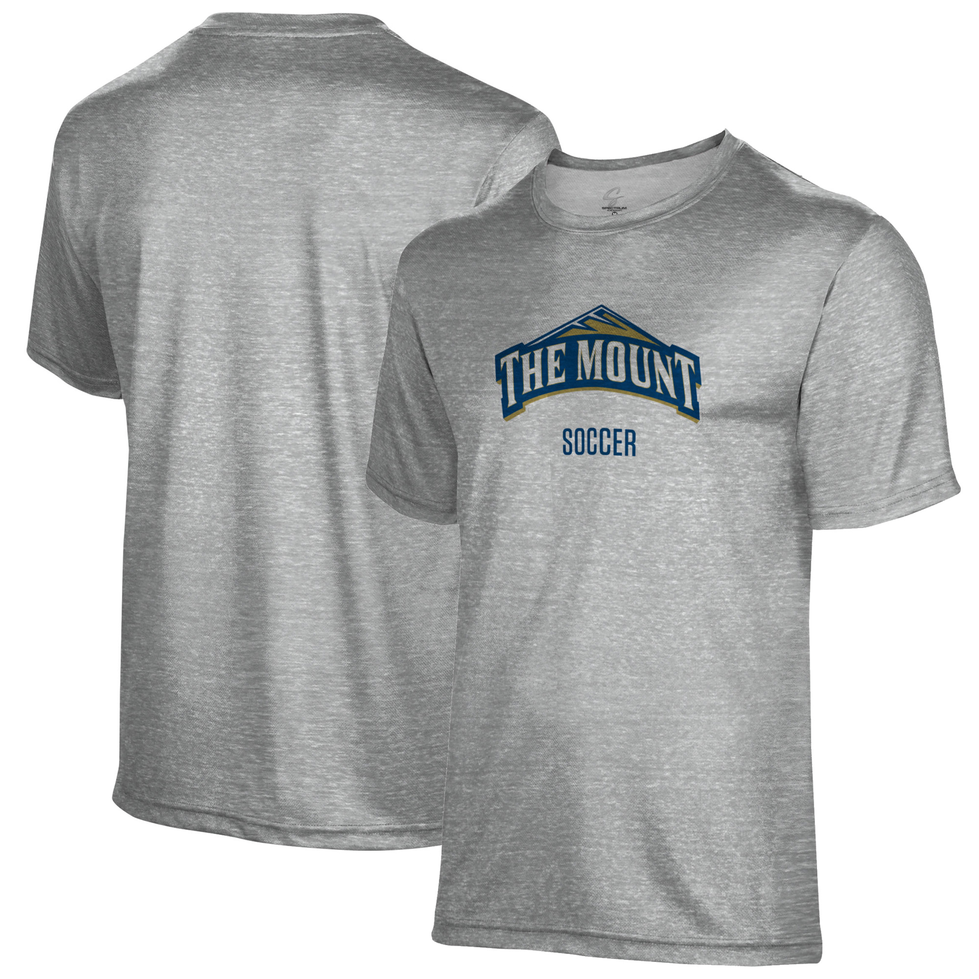 Men's Gray Mount St. Mary's Mountaineers Soccer Name Drop T-Shirt - Image 5