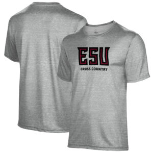 Men's Gray East Stroudsburg Warriors Cross Country Name Drop T-Shirt