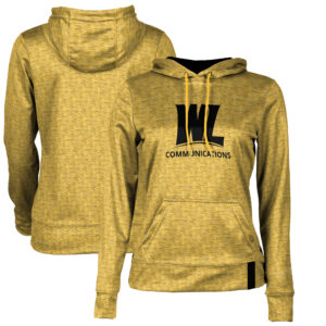 Women's Gold West Liberty Hilltoppers Communications Pullover Hoodie