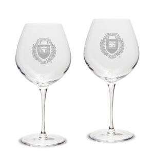 Yale Bulldogs 2-Piece 22oz. Luigi Bormioli Titanium Robusto Wine Glass Set