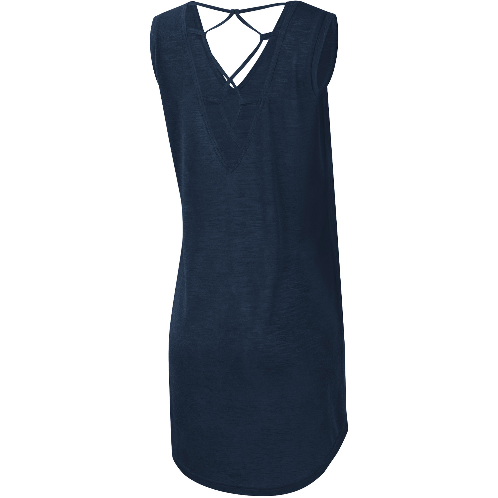 Women's G-III 4Her by Carl Banks Navy Milwaukee Brewers Game Time Slub Beach V-Neck Cover-Up Dress - Image 11