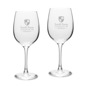 South Texas College of Law 16oz. 2-Piece Traditional White Wine Glass Set
