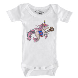 Infant Tiny Turnip White Chicago Cubs Unicorn Bodysuit