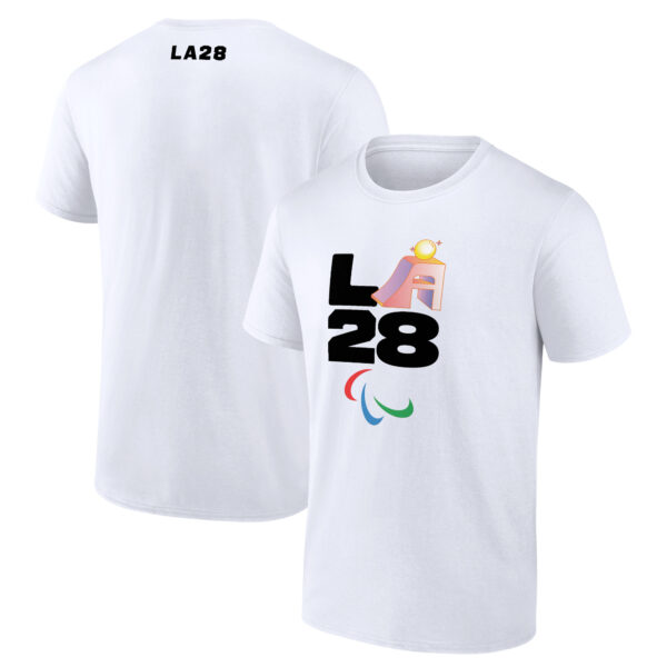 Men's White LA 2028 Summer Olympics Determination T-Shirt