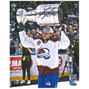 Samuel Girard Colorado Avalanche Autographed 2022 Stanley Cup Champions 8" x 10" Raising Cup Photograph
