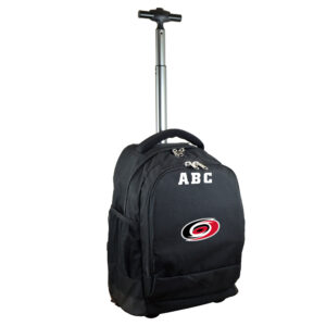 MOJO Black Carolina Hurricanes 19'' Personalized Premium Wheeled Backpack