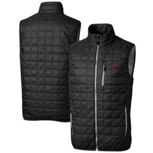 Men's Cutter & Buck Bobby Bowden Black Florida State Seminoles Big & Tall Rainier Eco Insulated Full-Zip Puffer Vest