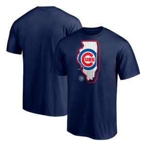 Men's Navy Chicago Cubs Paint the Black State T-Shirt