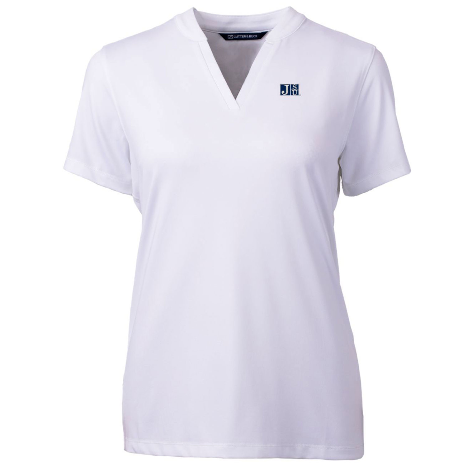 Women's Cutter & Buck White Jackson State Tigers Forge Blade V-Neck Top - Image 9