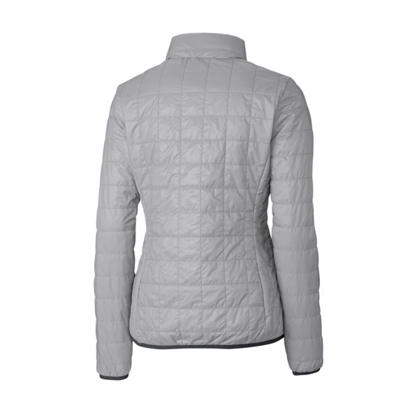 Women's Cutter & Buck Silver Fanatics Corporate Rainier PrimaLoft Eco Insulated Full-Zip Puffer Jacket - Image 7