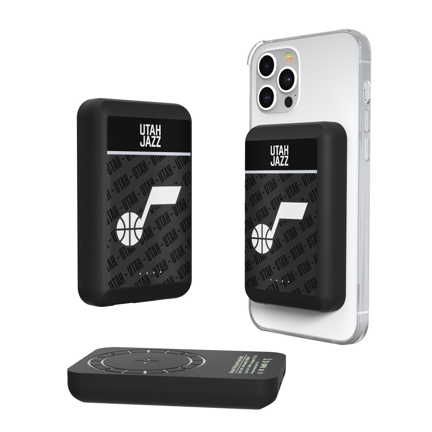 Utah Jazz Endzone Design 5000mAh Wireless Mag Power Bank