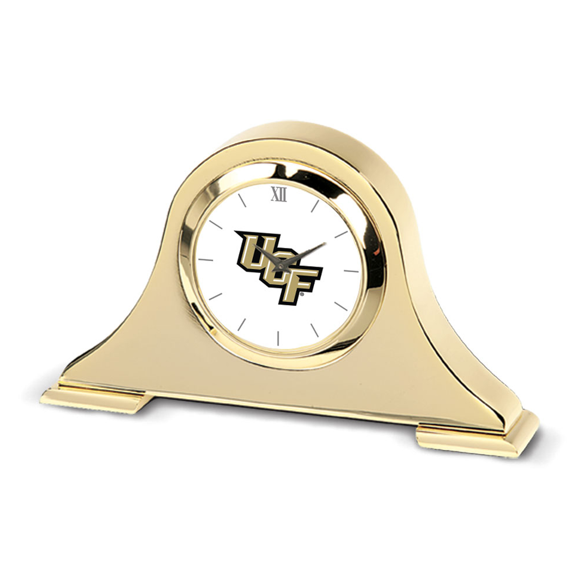 Gold UCF Knights Team Logo Napoleon Desk Clock