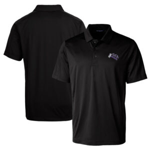 Men's Cutter & Buck Black Stephen F Austin Lumberjacks Team Logo Big & Tall Prospect Textured Stretch Polo