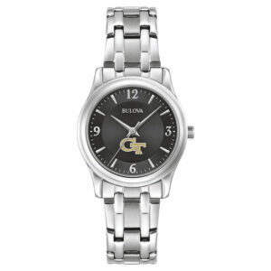 Women's Bulova Black Georgia Tech Yellow Jackets Corporate Collection Stainless Steel Watch