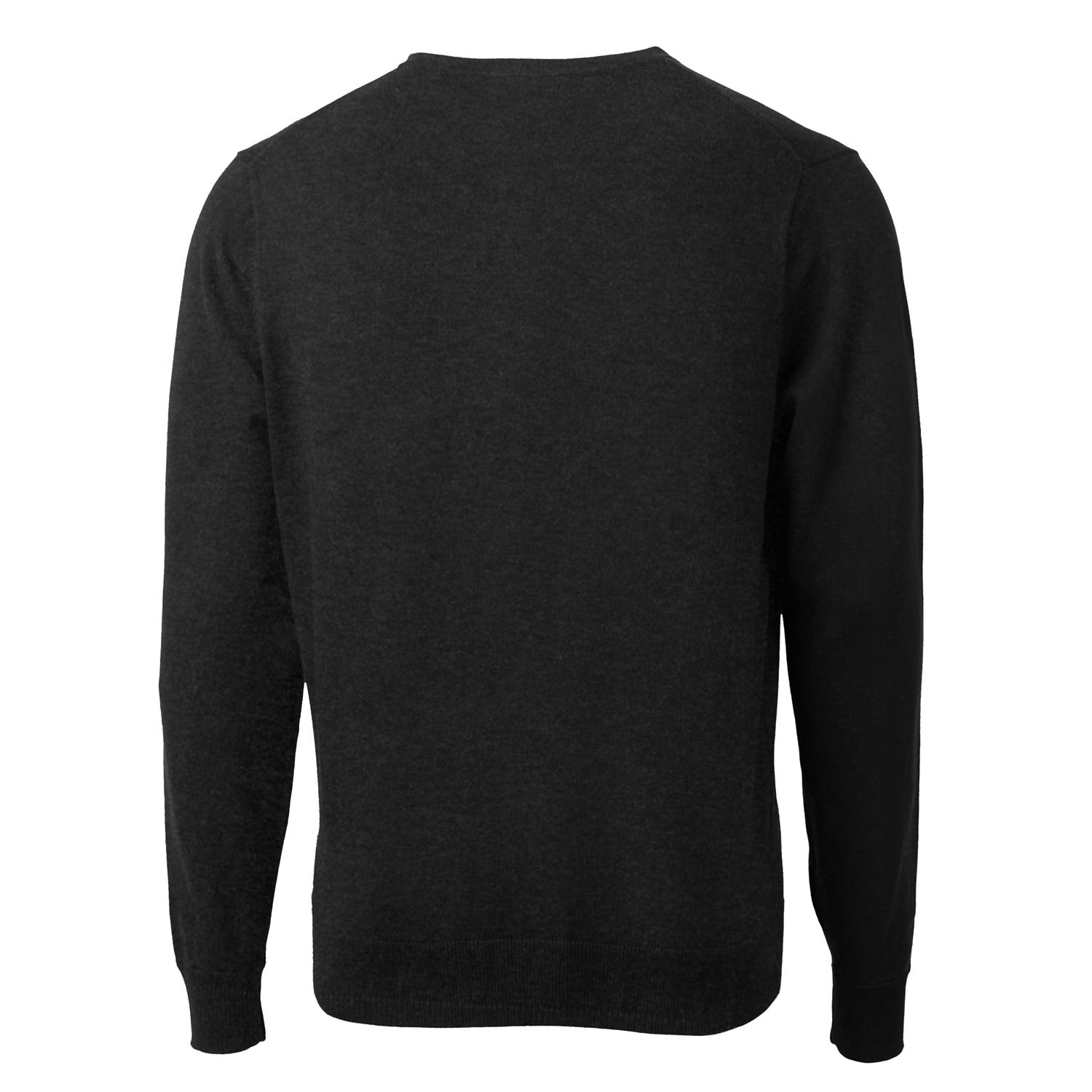 Men's Cutter & Buck Black Los Angeles Rams Throwback Logo Lakemont Tri-Blend Big & Tall V-Neck Pullover Sweater - Image 4