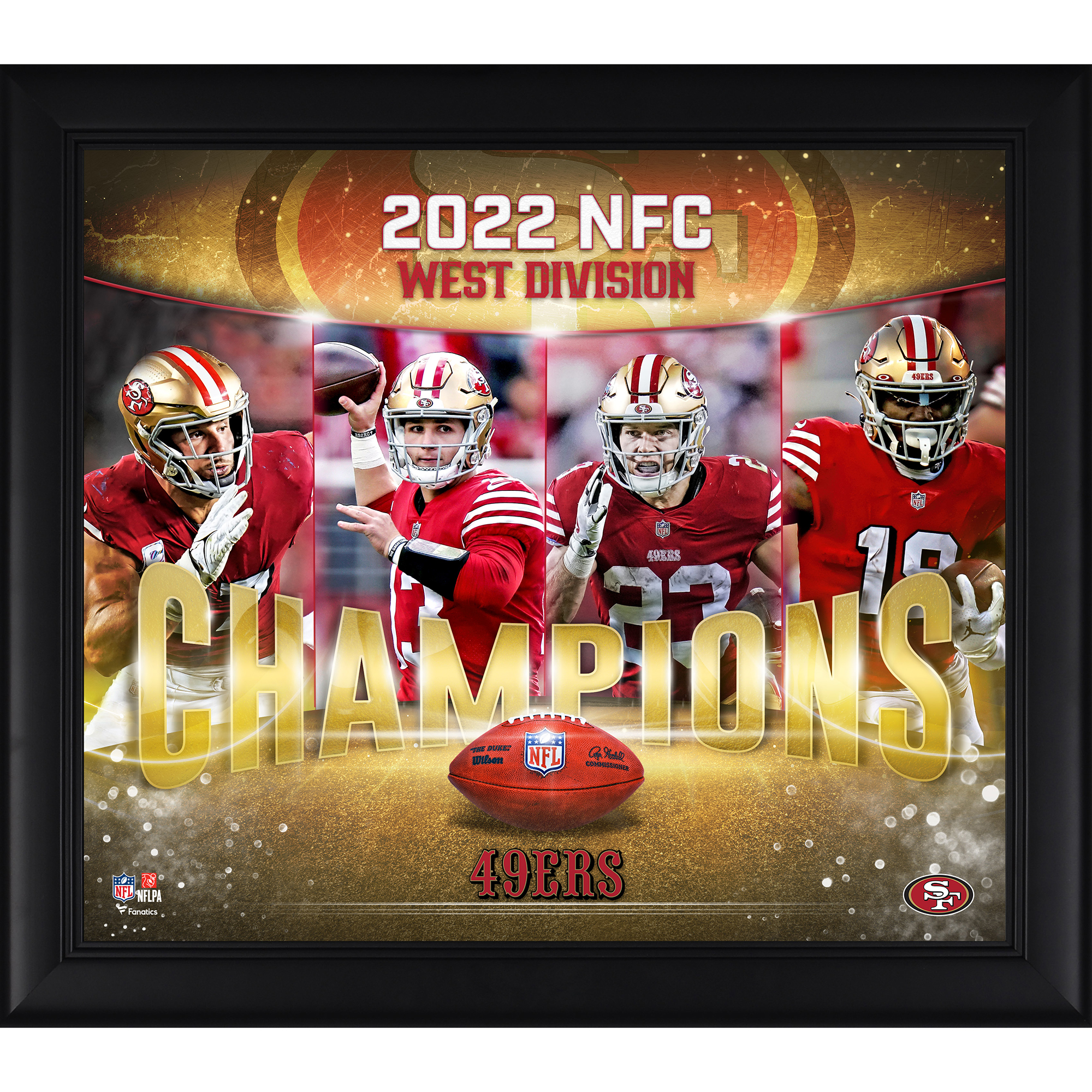 San Francisco 49ers 2022 NFC West Division Champions 15'' x 17'' Collage