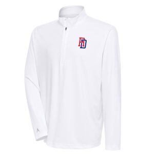 Men's Antigua White Dominican Republic Baseball 2023 World Baseball Classic Tribute Quarter-Zip Pullover Top
