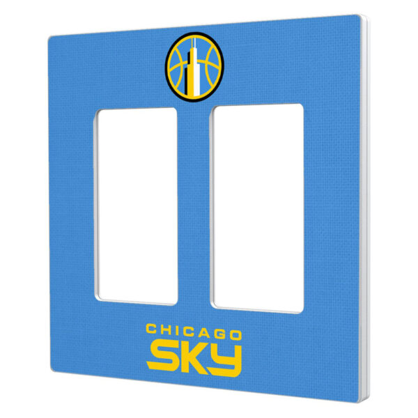 Chicago Sky Solid Design Double Rocker Light Switch Plate