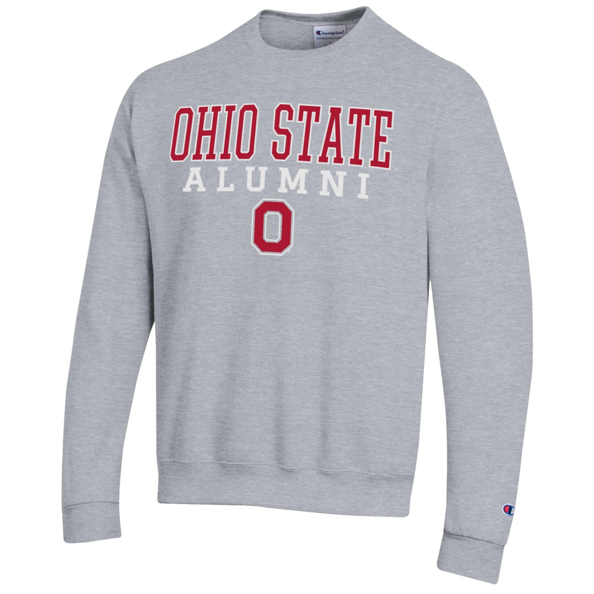 Men's Champion Gray Ohio State Buckeyes Alumni Logo Pullover Sweatshirt - Image 3