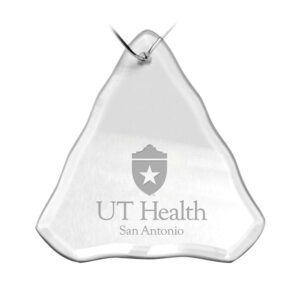 Texas Health San Antonio 3.25'' x 3.75'' Glass Tree Ornament