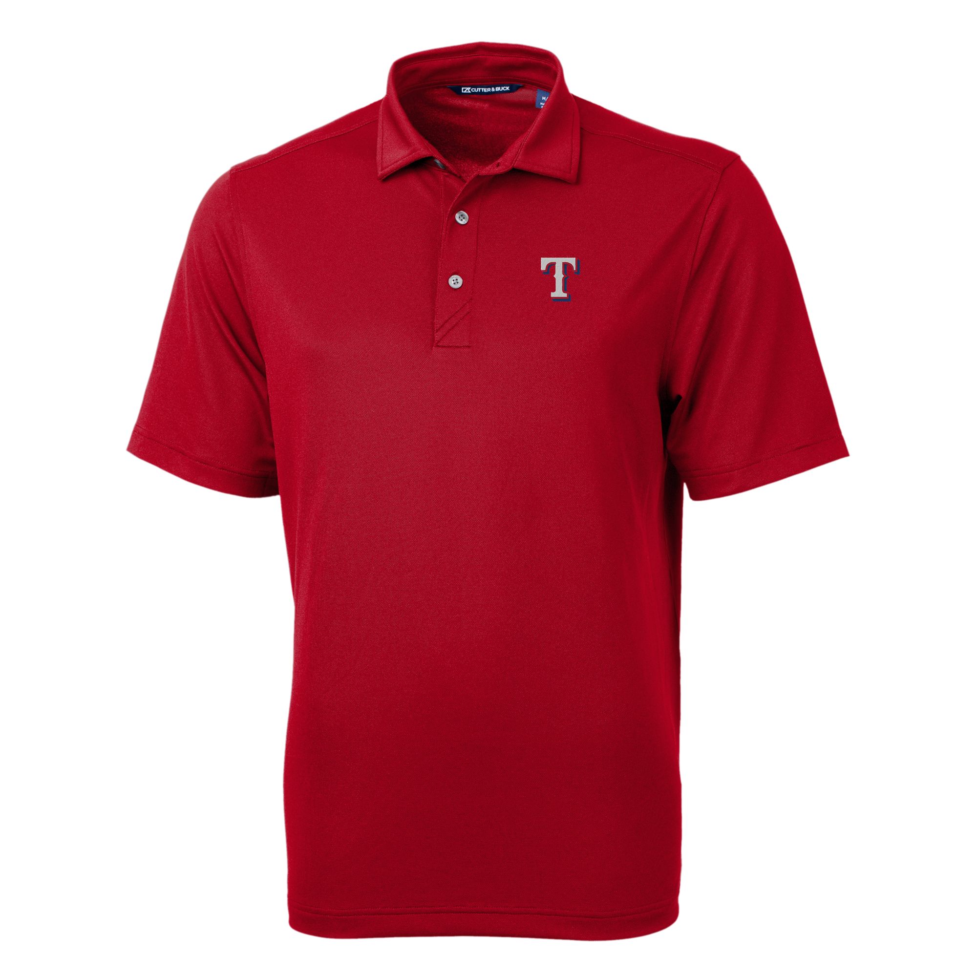 Men's Cutter & Buck Red Texas Rangers Virtue Eco Pique Recycled Polo - Image 6