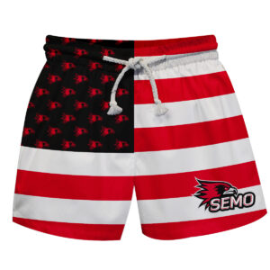 Toddler Vive La Fete  Red/Black SEMO Redhawks Flag Swim Trunks