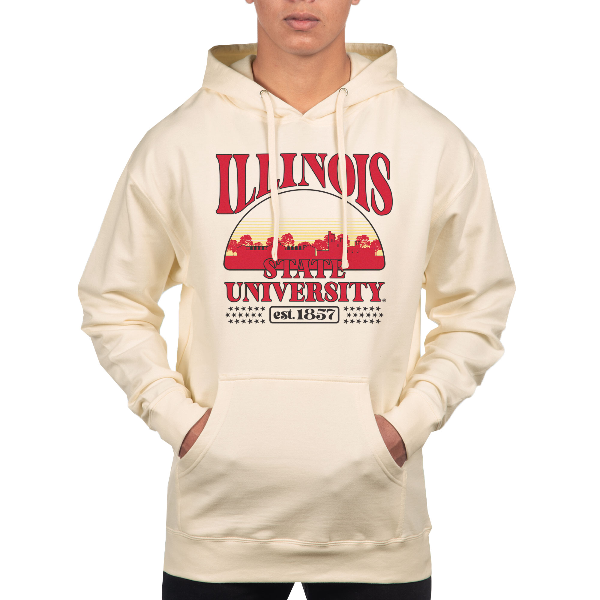Men's Uscape Apparel Oatmeal Illinois State Redbirds Pullover Hoodie