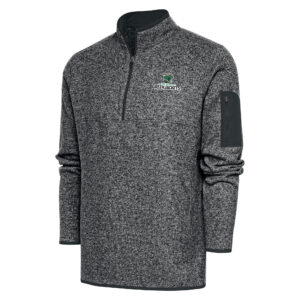 Men's Antigua  Heather Gray Augusta GreenJackets Big & Tall Fortune Quarter-Zip Pullover Jacket