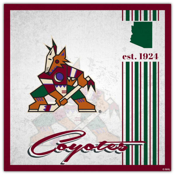 Arizona Coyotes 10" x 10" Greatest Hits Team Sign